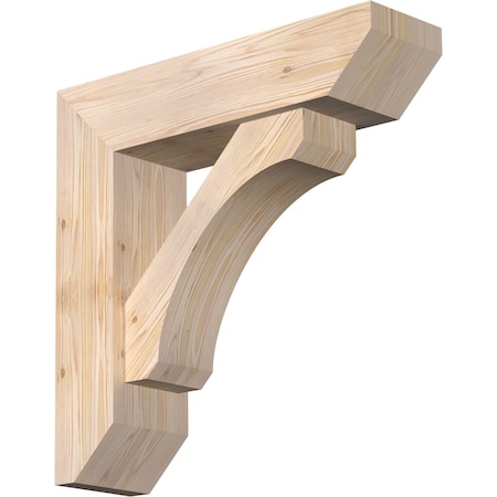 Ekena Millwork Legacy Slat Smooth Bracket w/ Offset Brace, Douglas Fir, 7 1/2"W x 28"D x 28"H BKT0806X28X28LEC06SDF